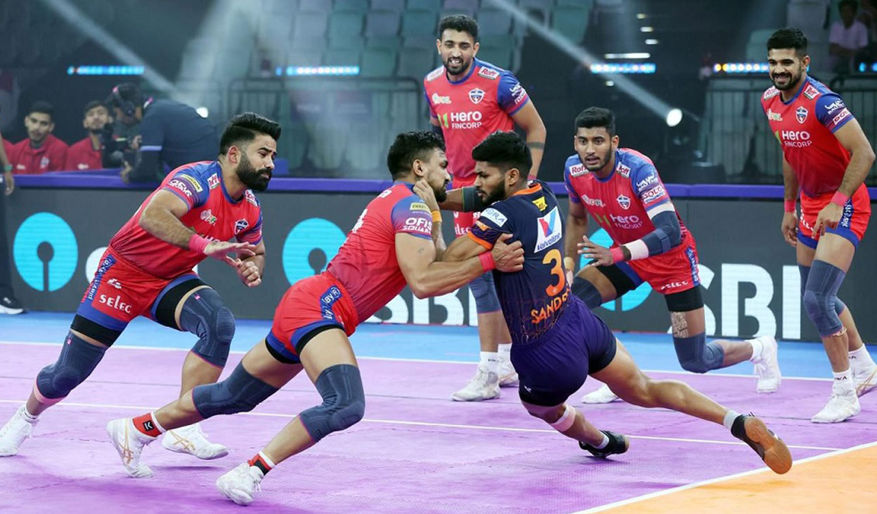Sumit Sangwan’s high five guides UP Yoddhas to win over U Mumba in PKL 12