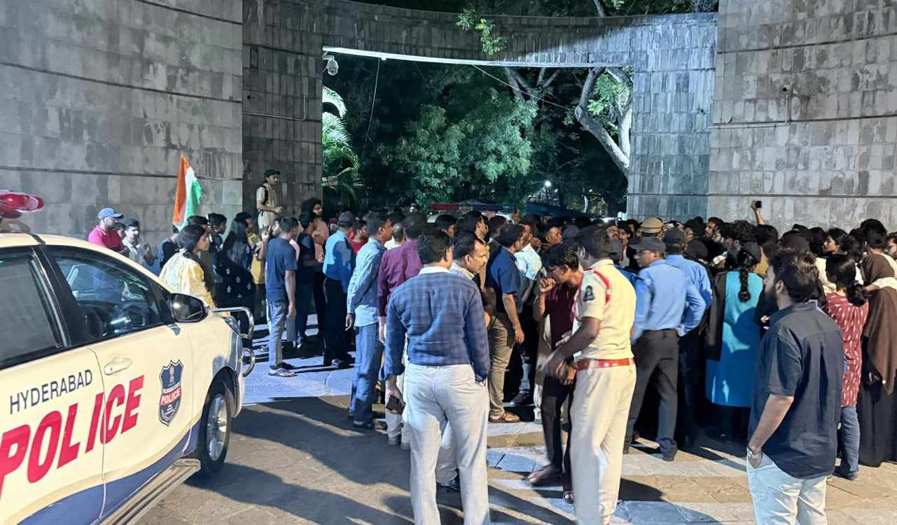 Students clash during Palestine march at EFLU, case registered