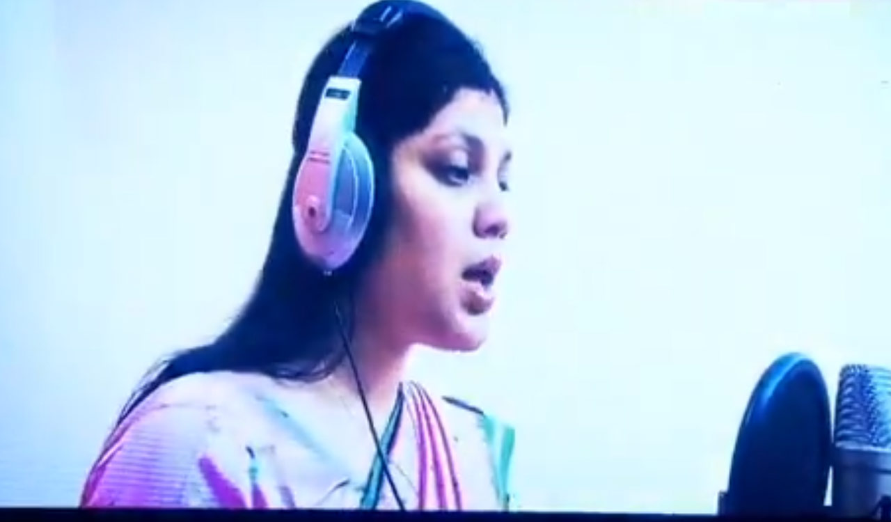 Video: Karimnagar Collector Pamela Satpathy sings for girl child on International Day