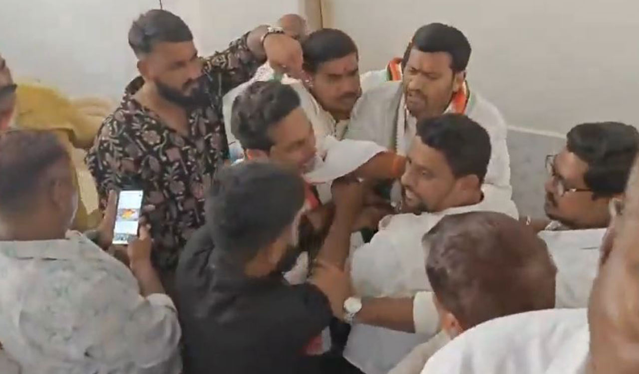Jubilee Hills bypoll: Congress factions clash in Rahmathnagar during campaign