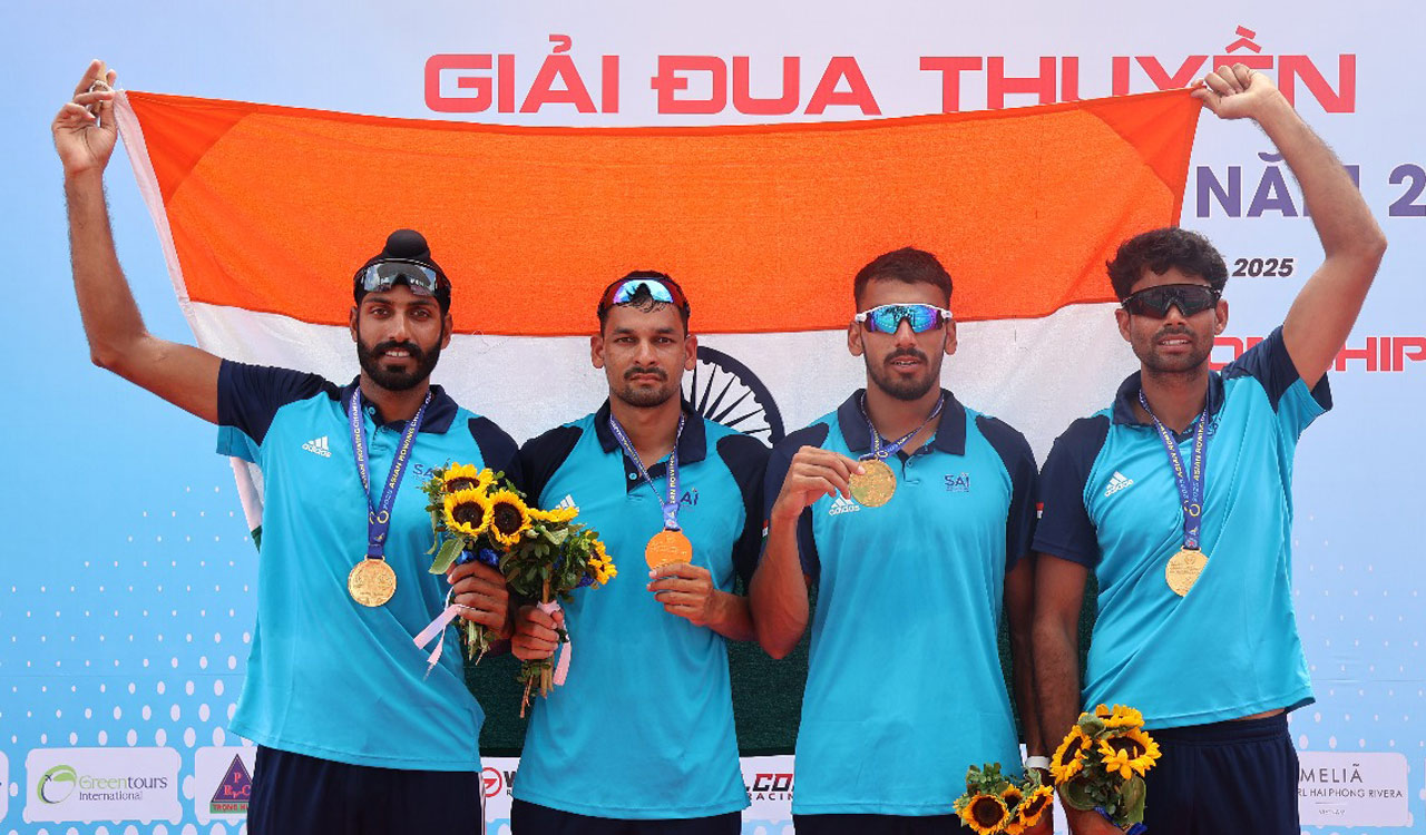 India’s rowers shine with 3 golds and 5 silvers at the Asian Championship