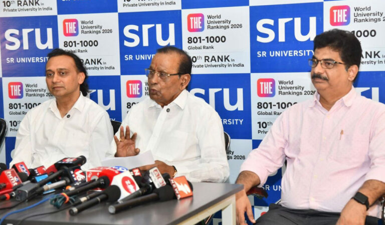 Telangana’s SR University ranked among top 1000 in THE World University Rankings–2026