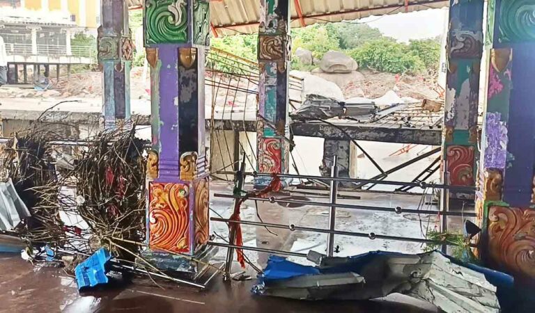 Edupayala temple suffers unprecedented damage due to heavy floods