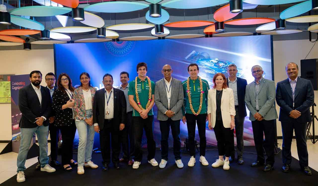 Cognizant hosts Aston Martin F1 driver Lance Stroll at Hyderabad campus