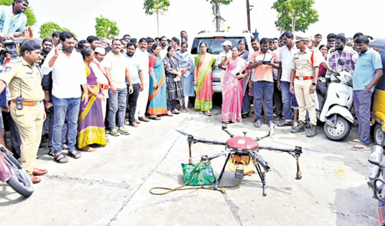 Drones and boats deployed to supply food and water to residents in flood-hit Warangal