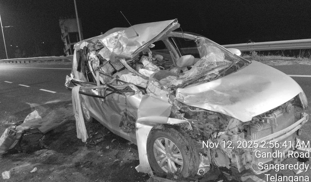 Man dies, wife injured in road accident near Sadasivapet
