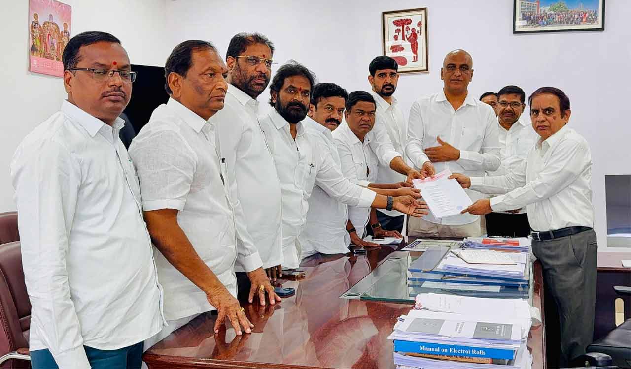 BRS complains to EC against Congress for misusing power in Jubilee Hills bypoll