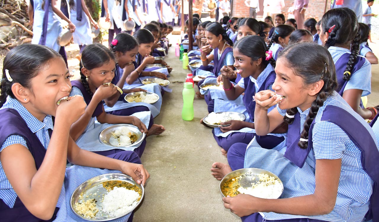 Students suffer as Telangana Congress govt neglects mid-day meal scheme
