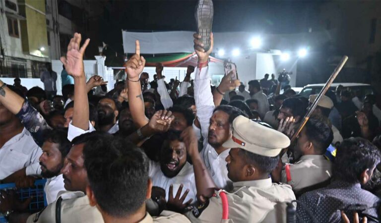 Clashes, EVM glitches, rigging charges mar Jubilee Hills bypoll; Three Congress MLAs booked