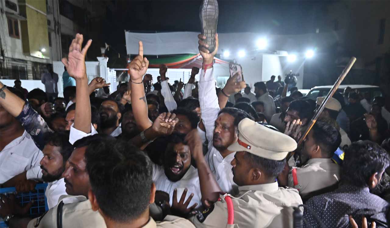 Clashes, EVM glitches, rigging charges mar Jubilee Hills bypoll; Three Congress MLAs booked