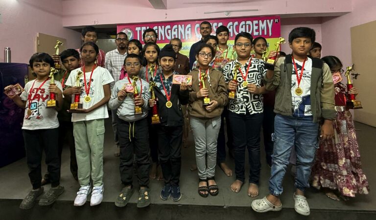 Rishi Pallagani and Banothu Shashirekha win under-14 chess titles in Hyderabad
