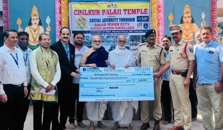Chilkur Balaji temple installs 60 solar-powered cameras in temples of Moinabad region