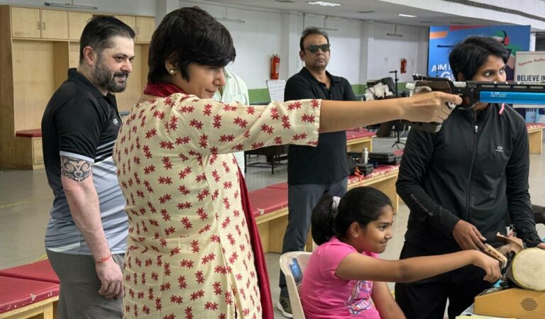 Hyderabad Collector Harichandana Dasari tours SATG shooting range