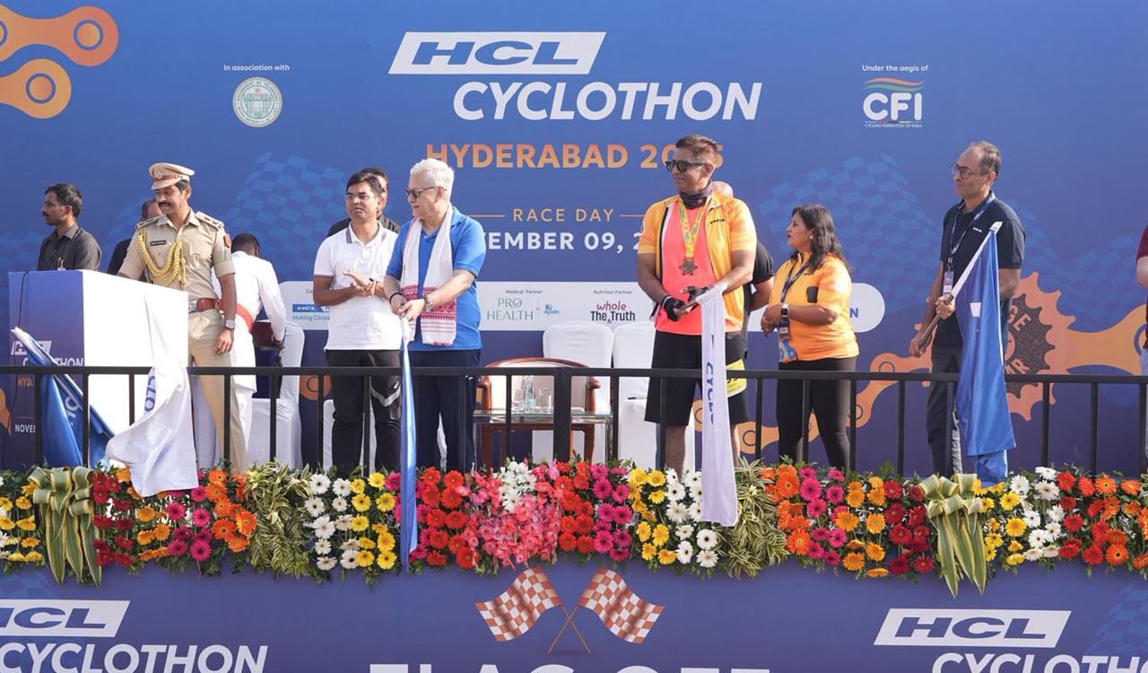 Over 1,900 cyclists compete in the HCL Cyclothon Hyderabad, with record prize pool