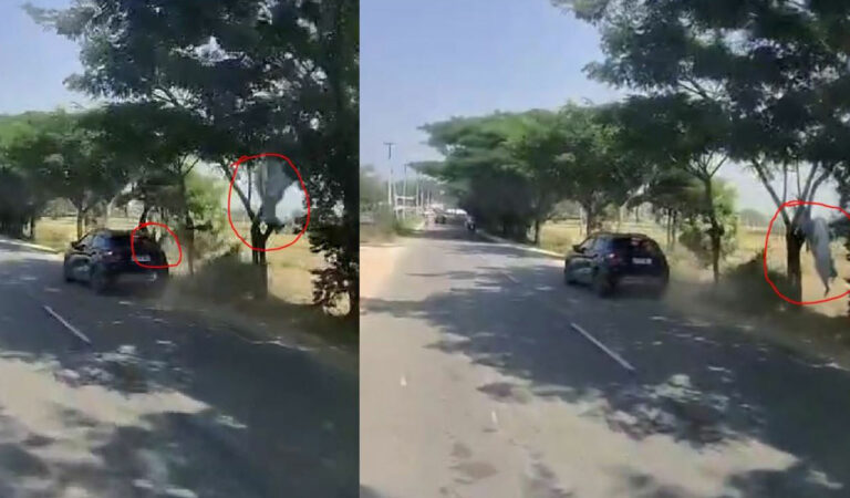Reckless car driver hits bike killing man in Siddipet, dashcam captures accident