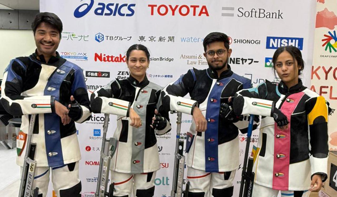 Indian shooters win gold and bronze in 10m air rifle mixed team at Deaflympics