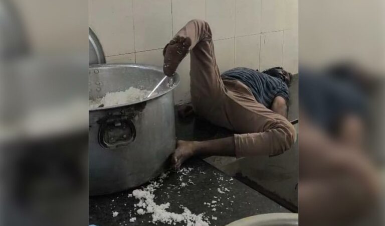 Drunk watchman found sleeping in rice vessel at Sangareddy college
