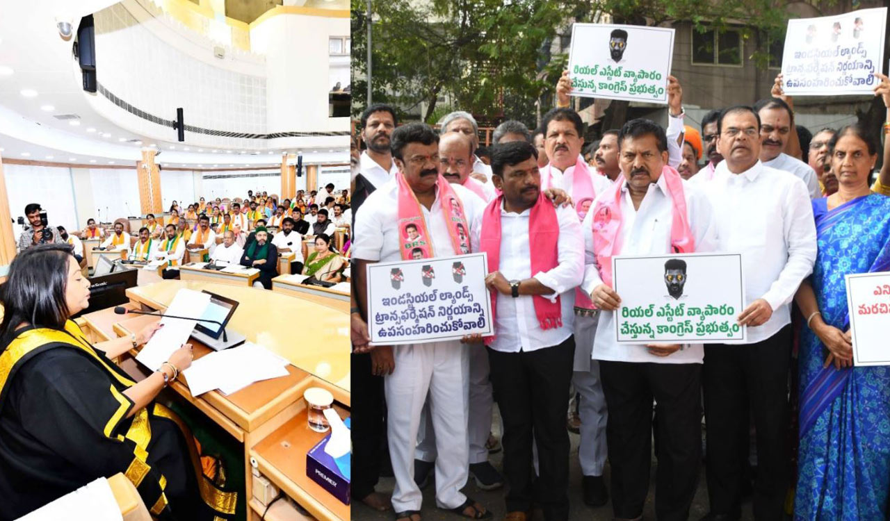 BRS protests rattle GHMC general body meeting over Hyderabad land policy