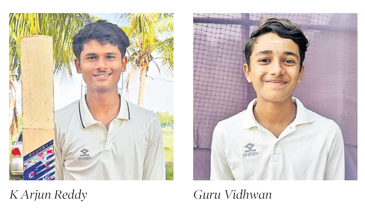 Aditya Vardhan and Guru Vidhwan hit centuries in HCA U16 probables matches