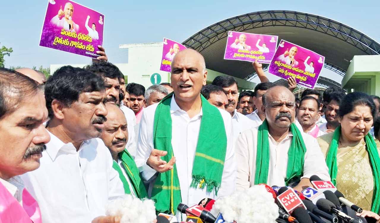 BJP at Centre, Congress in the State have made lives of farmers miserable, says Harish Rao
