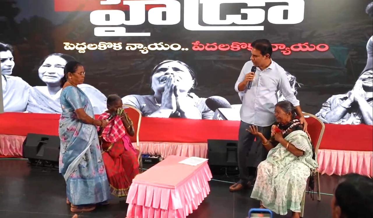 KTR promises justice to HYDRAA victims after BRS returns to power