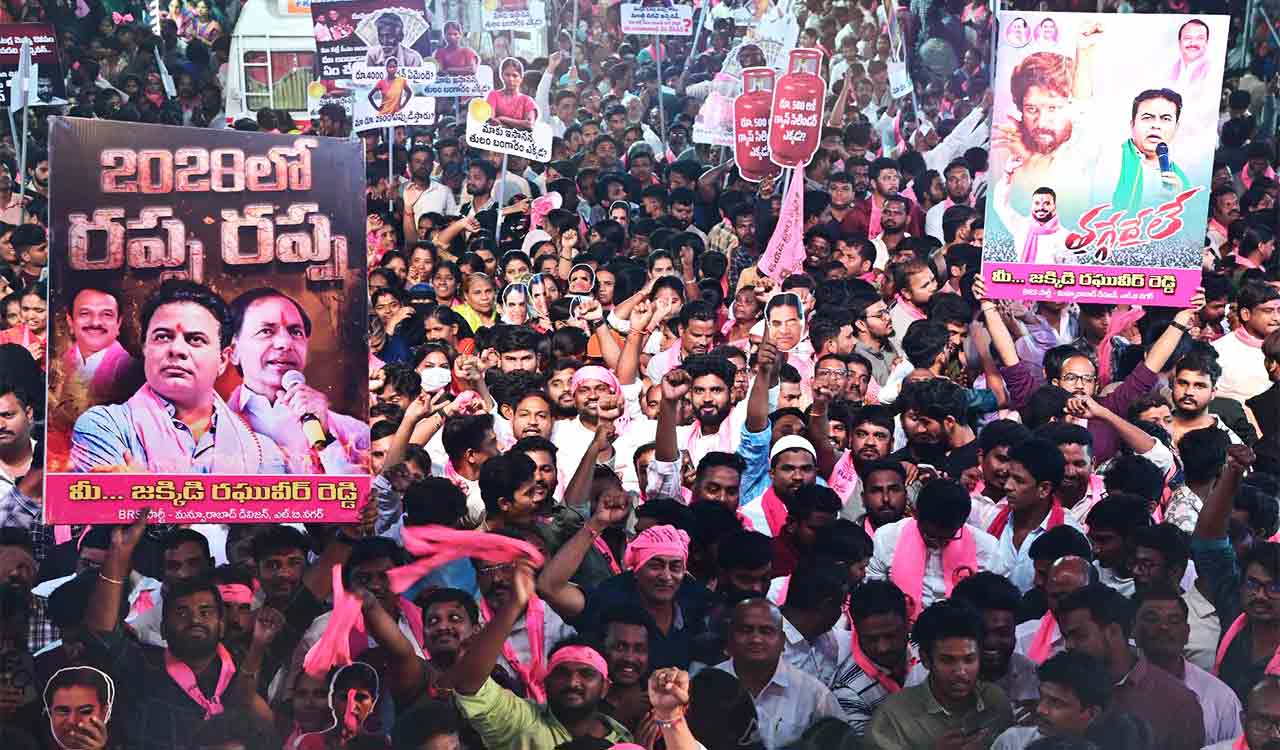 KTR dares Revanth Reddy to seek votes in Jubilee Hills based on two-year Congress rule
