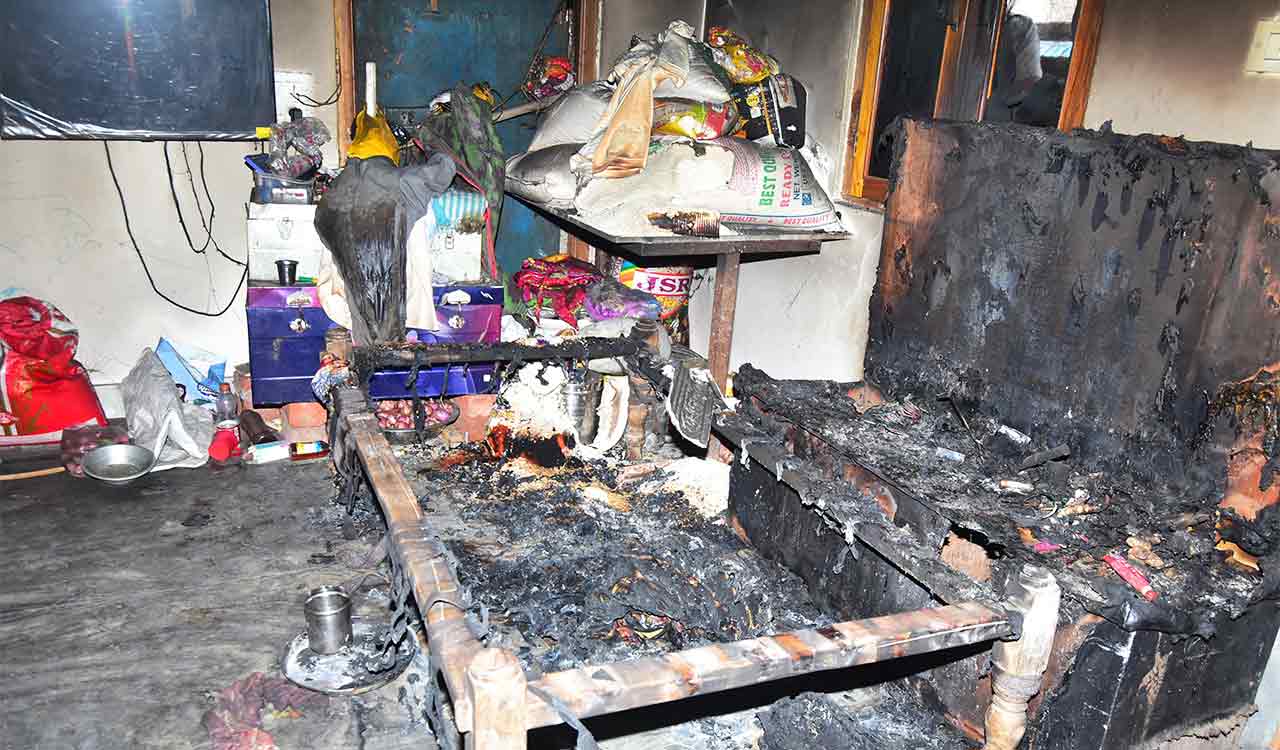 30 shops gutted in Kondagattu blaze; delay in fire tenders blamed