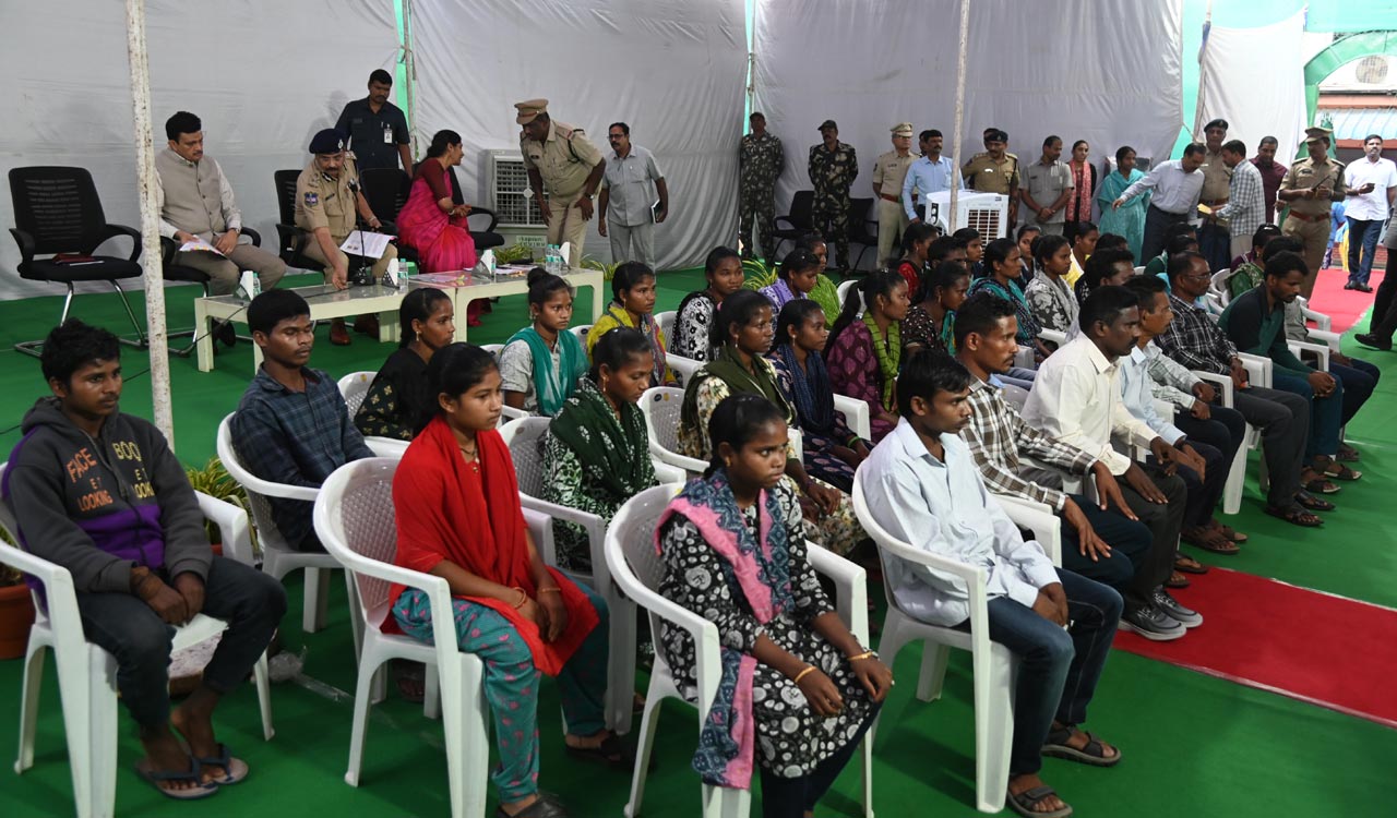 Thirty seven Maoists surrender before Telangana DGP in Hyderabad