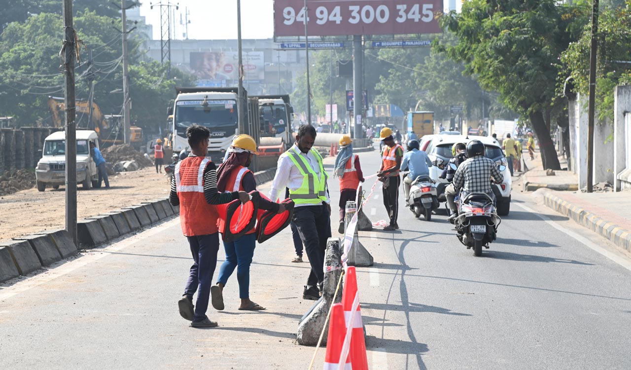 Bowenpally to Paradise stretch turns nightmare as elevated corridor work triggers massive jams