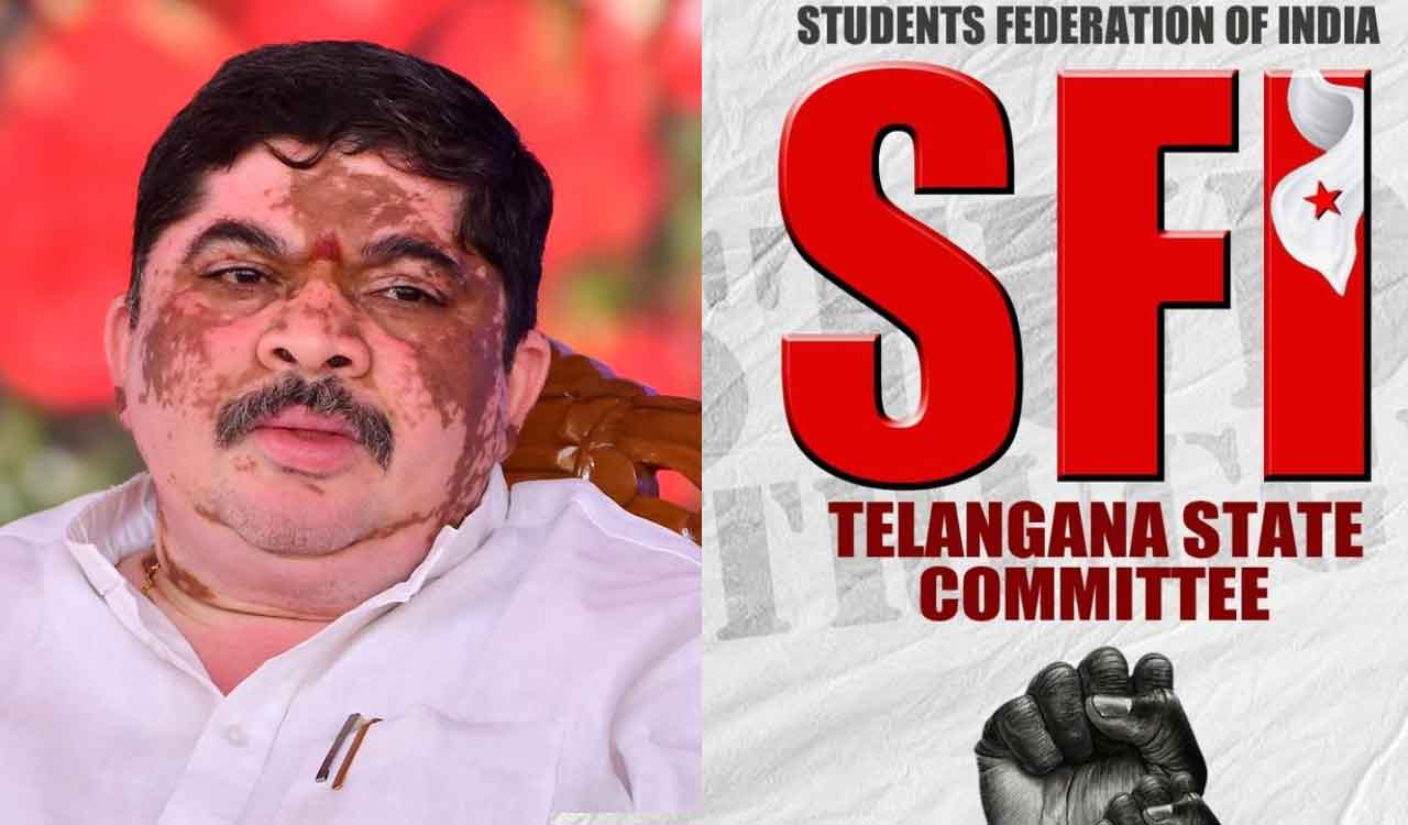 SFI activists attempt to storm Transport Minister Ponnam Prabhakar’s house in Karimnagar