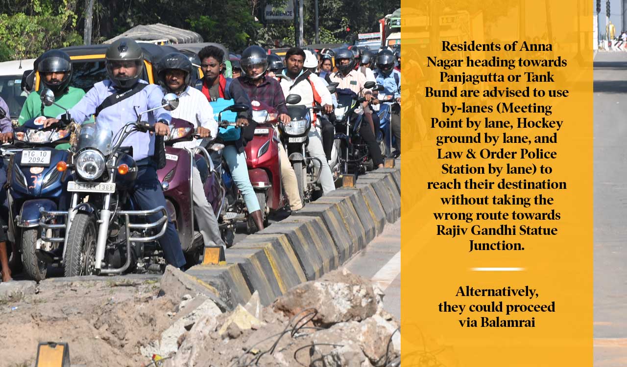Bowenpally to Paradise stretch turns nightmare as elevated corridor work triggers massive jams
