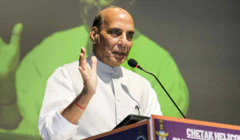 Rajnath targets Revanth over ‘Congress means Muslims’ remark, calls it divisive politics
