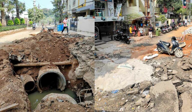 Hyderabad: Road, underground drainage works disrupt daily life in Jubilee Hills colonies