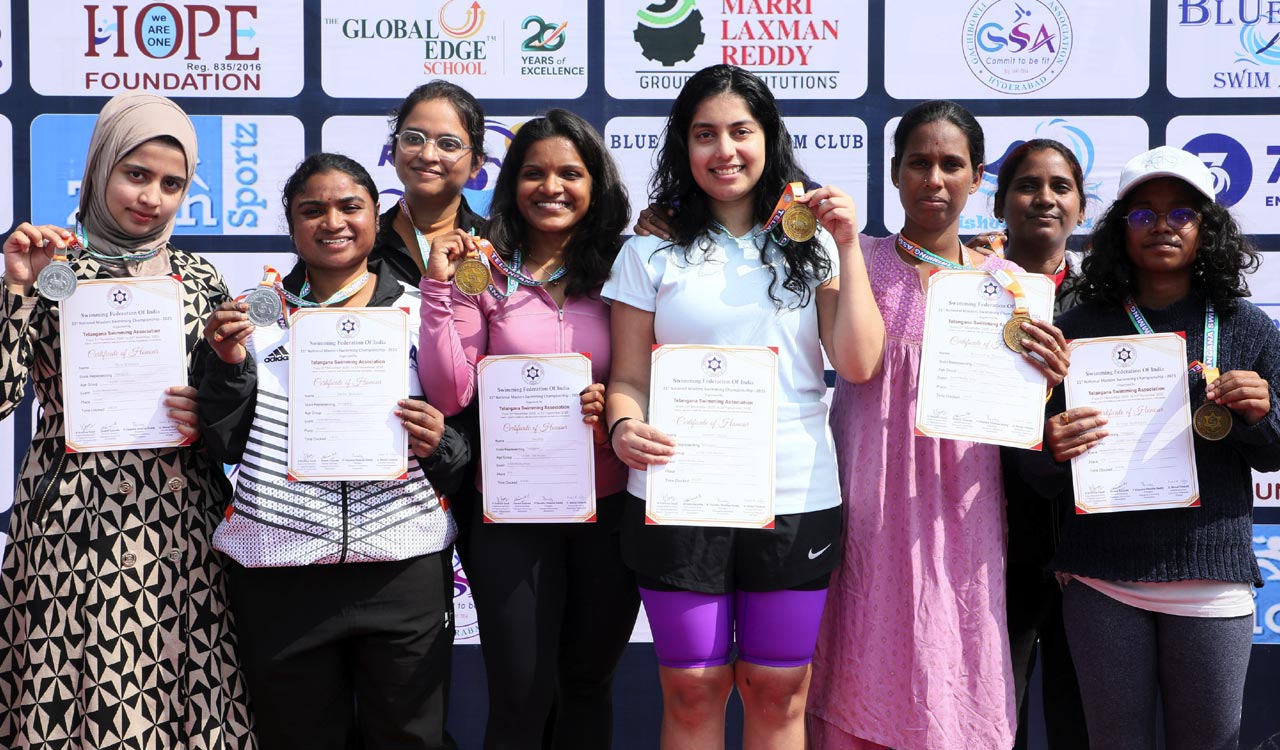Sakshi Yadav wins golden double at Masters National Swimming Championship