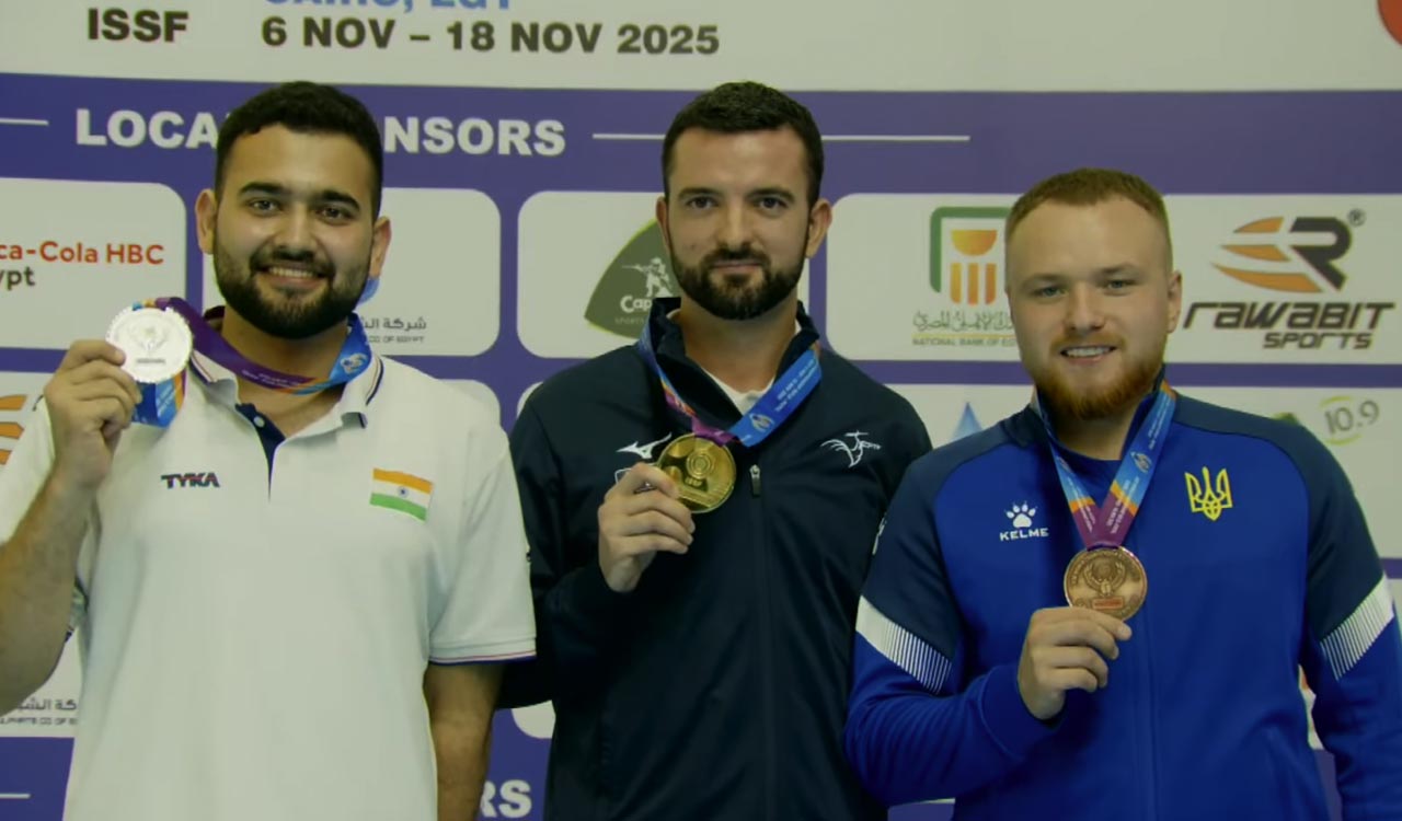 Anish Bhanwala wins silver at ISSF World Championship after surviving four shoot-offs