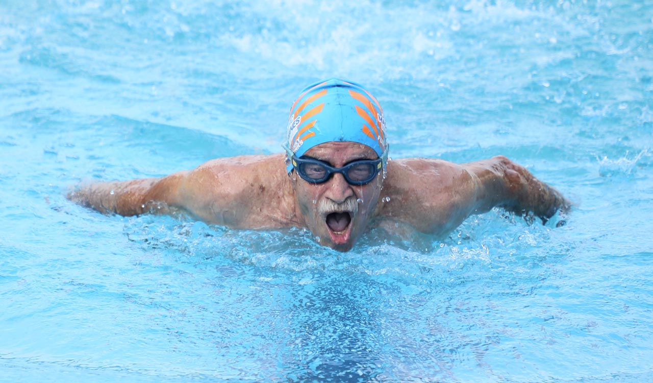 K C Sebastian and Bakula Patel shine at National Masters Aquatics Championship