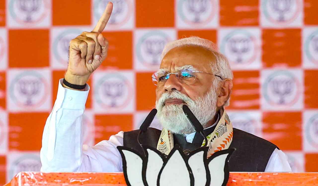 ‘65-volt jhatka’: Modi targets RJD, Congress in Bihar