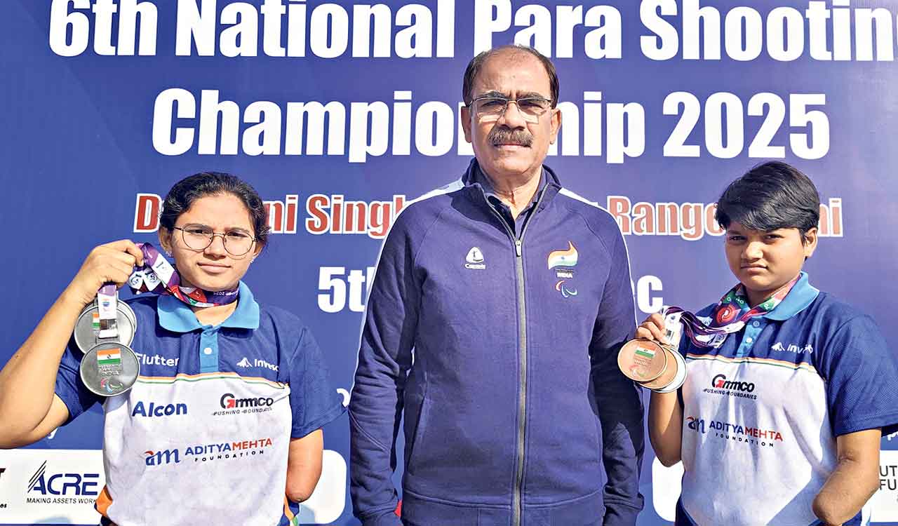 Pavani wins 3 silver medals National Para Shooting championship