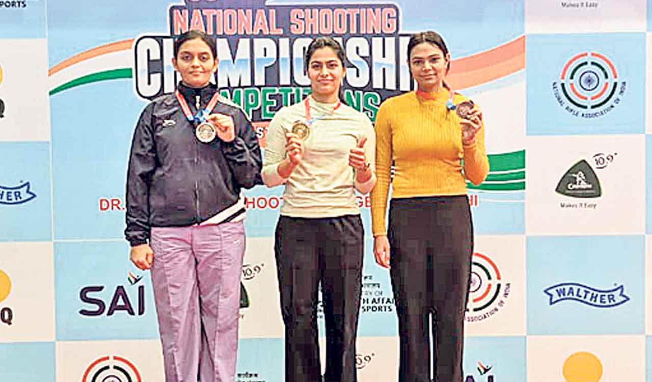 Manu Bhaker, Brar shoot gold at National Shooting Championship Competitions