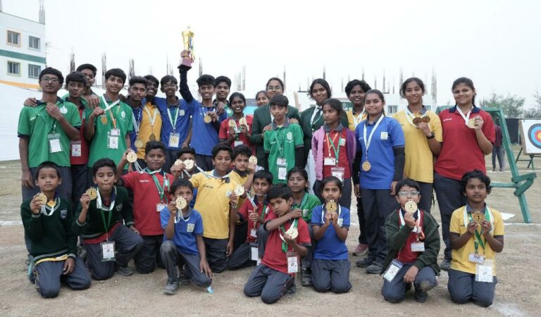 DPS Kollur wins national archery championship, Miyapur finishes second