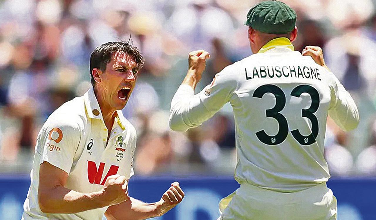 Cummins and Lyon put Australia on top in Adelaide Ashes Test