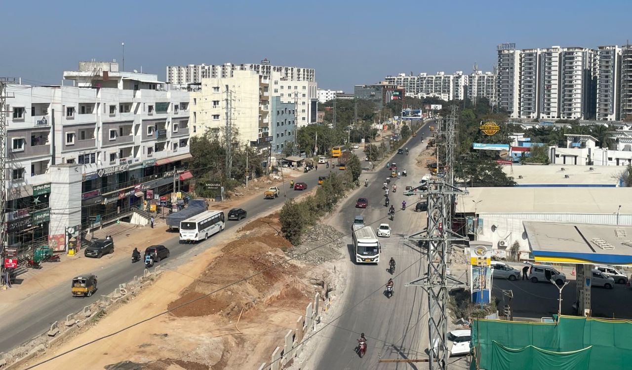 Hyderabad: Slow progress of Bachupally-Outer Ring Road flyover causes inconvenience to commuters