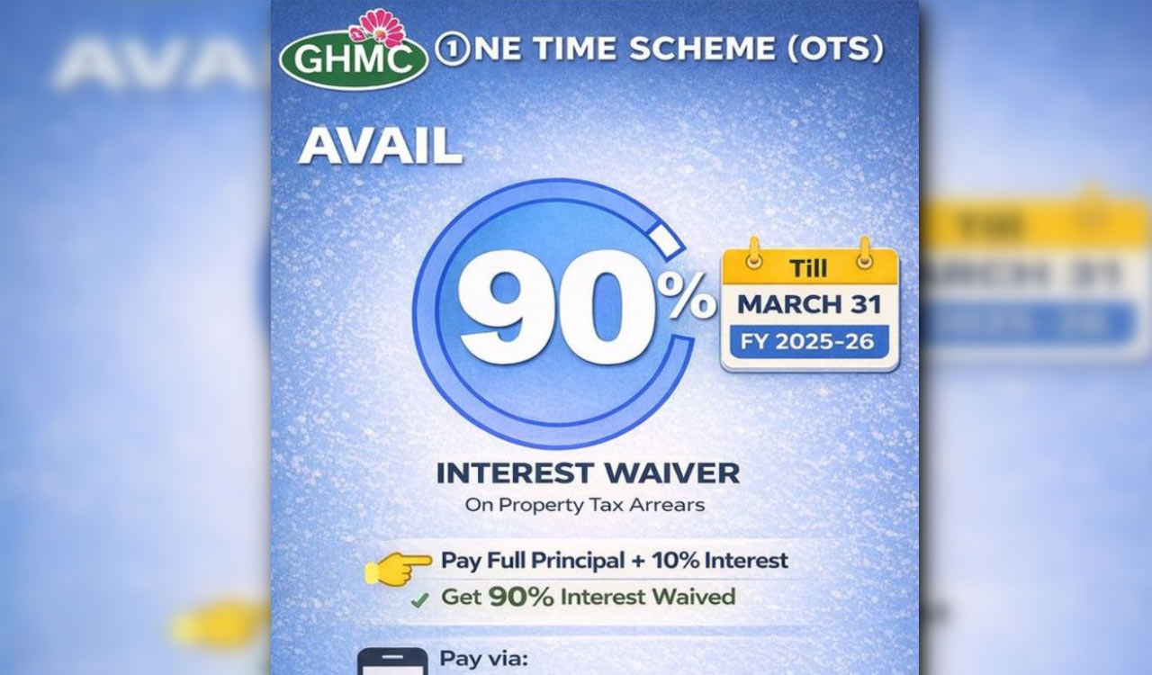 Property tax: GHMC announces 90 percent interest waiver under One-Time Scheme