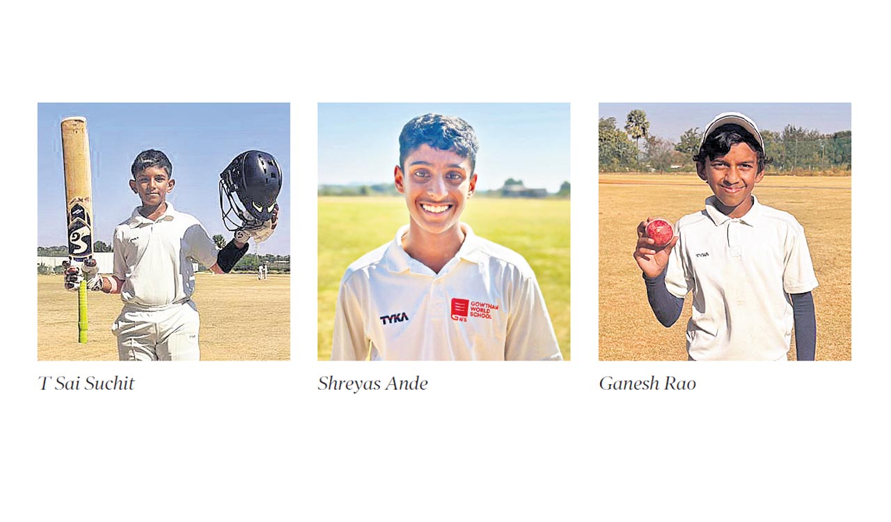 Nikil Sekhar, Dhruv and Ganesh shine with five-wicket hauls in inter-school cricket