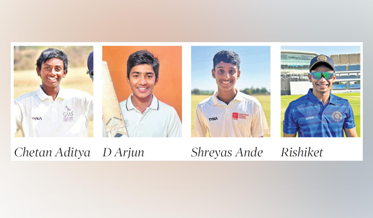 Shreyas Ande and Arjun Mahadev hit centuries in HCA schools cricket
