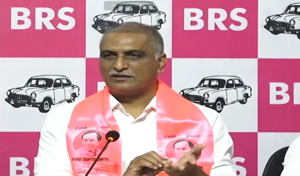 Harish Rao slams Congress govt’s delayed Supreme Court move on Andhra’s Polavaram-Nallamala Sagar link project