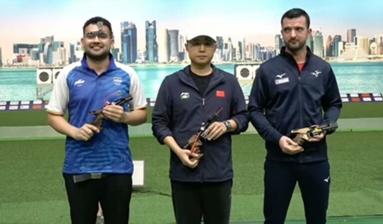 Anish Bhanwala wins silver in rapid-fire pistol at ISSF World Cup Final