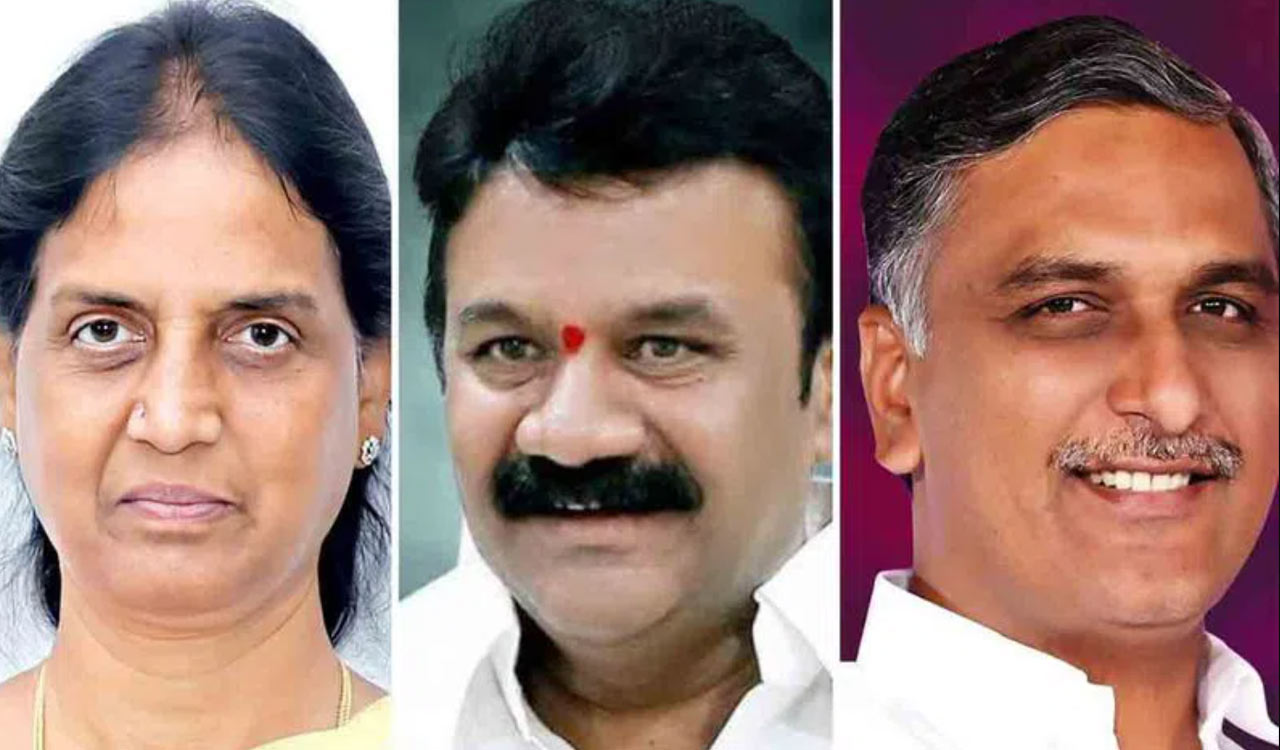 KCR appoints Harish, Sabitha, Talasani as deputy floor leaders in Assembly and Council