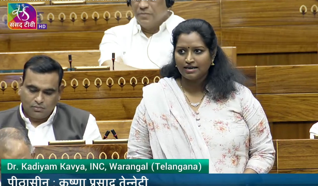 Warangal MP Kavya highlights key agricultural boosts for farmers in Lok Sabha