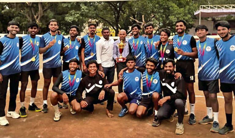 Loyola Academy wins Osmania University volleyball championship in Hyderabad